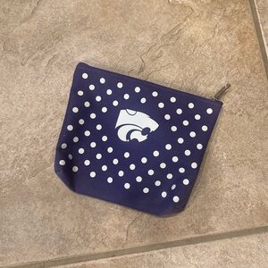 Kansas State University Wildcats Purple Polka Dot Pouch